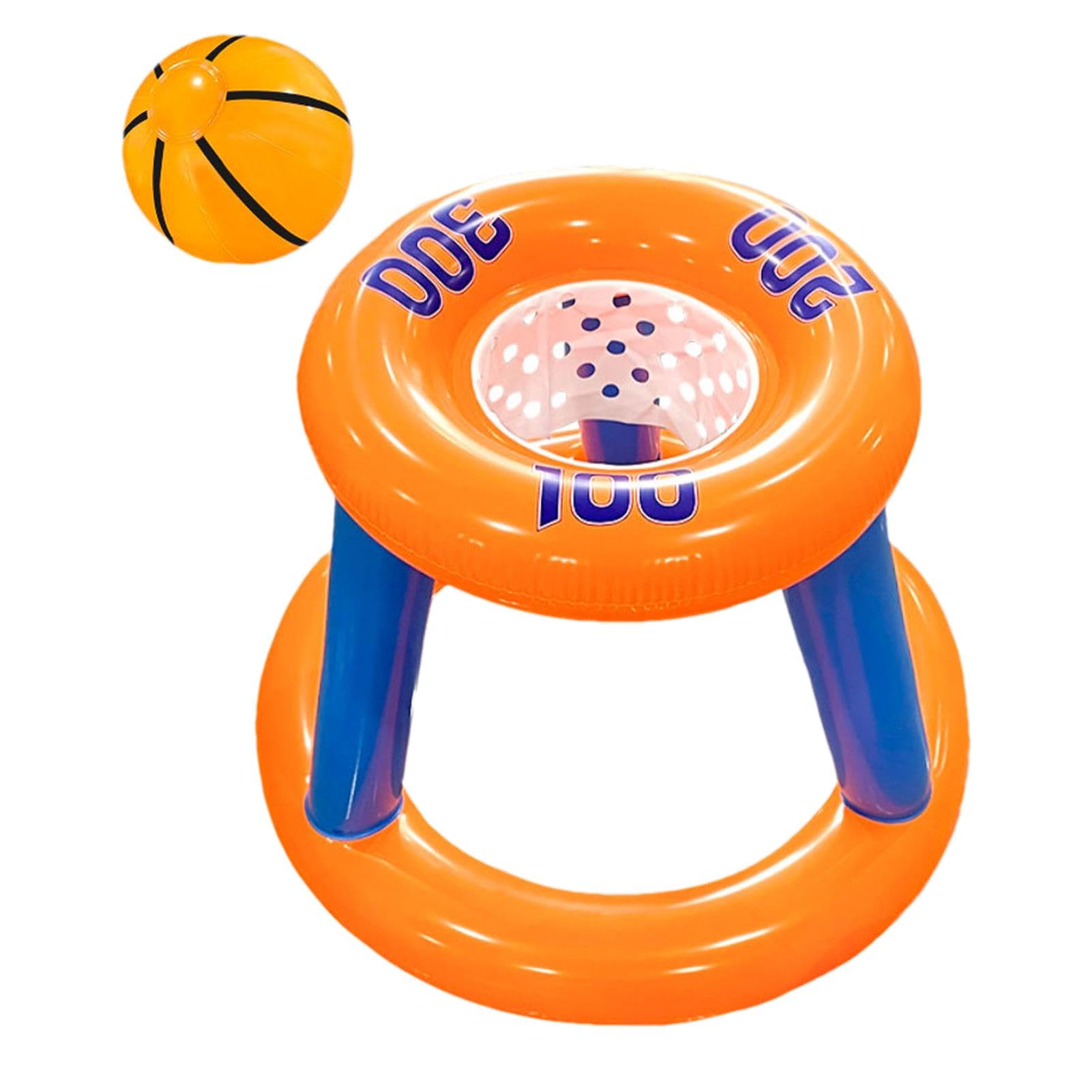 Inflatable Floating Basketball Hoop Set - Pool Basketball Toy for Adults & Kids - Summer Water Game Accessories - Fun Floating Pool Toys for Beach, Backyard & Parties