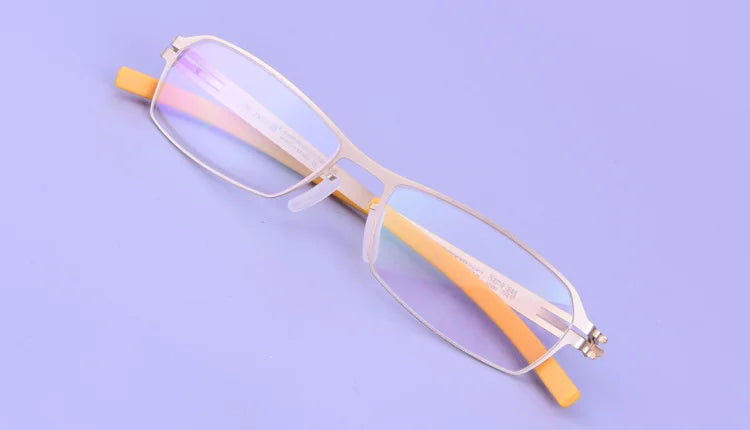 Aimee Women's Full Rim Oval Screwless Stainless Steel Eyeglasses Frame 1101 - Lightweight & Durable for Office, Reading & Everyday Wear