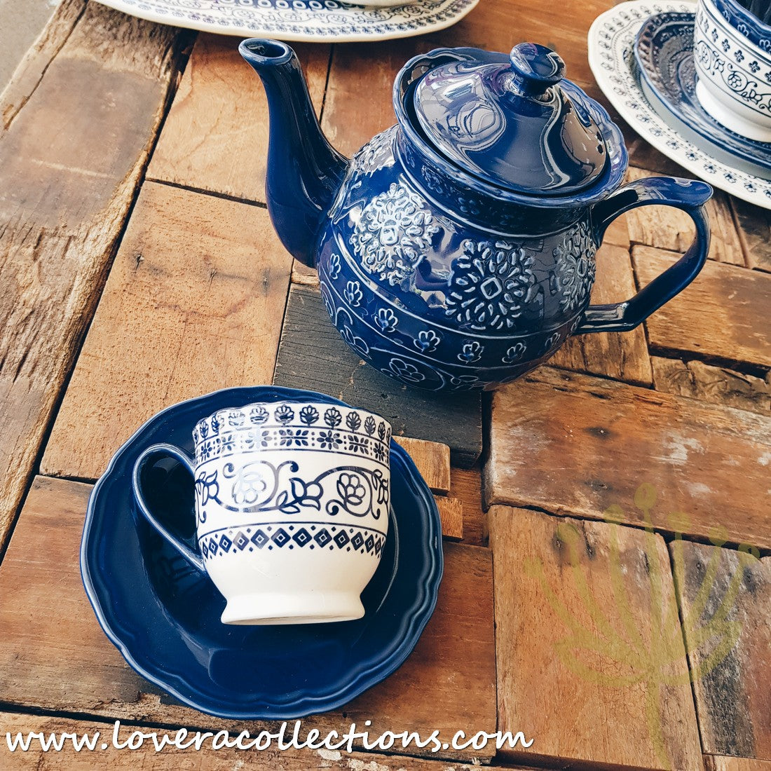 Adelaide Blue & White Dinnerware Set - Elegant Ceramic Plates, Bowls & Serving Dishes for Dining & Entertaining | Perfect for Dinner Parties, Family Meals & Special Occasions