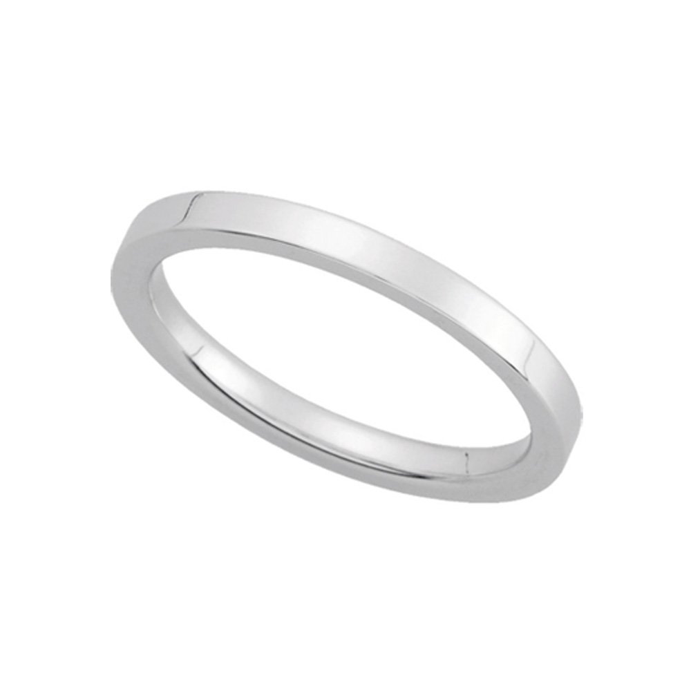 2mm Black Bow Flat Comfort Fit Wedding Band in 14k White Gold - Perfect for Engagements, Anniversaries & Special Occasions