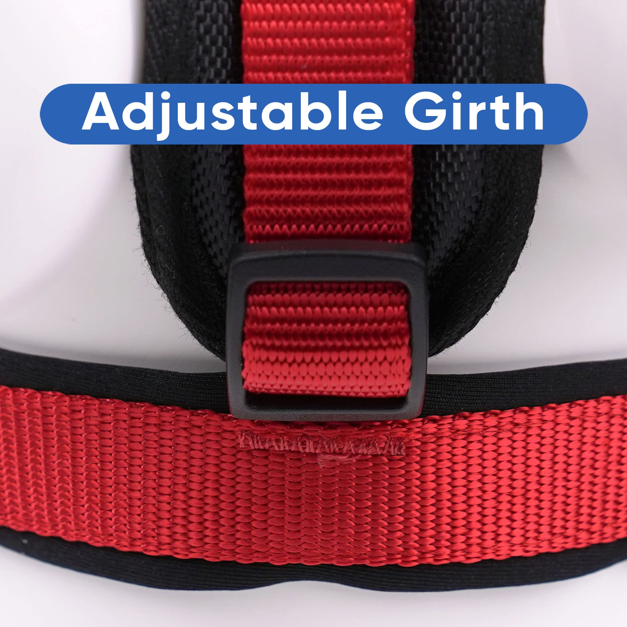 Pawtitas Reflective Padded Dog Harness - Comfortable & Adjustable for Walking, Running & Outdoor Adventures - Medium Size Red Pet Vest for Safety & Control - Perfect for Night Walks, Jogging & Training