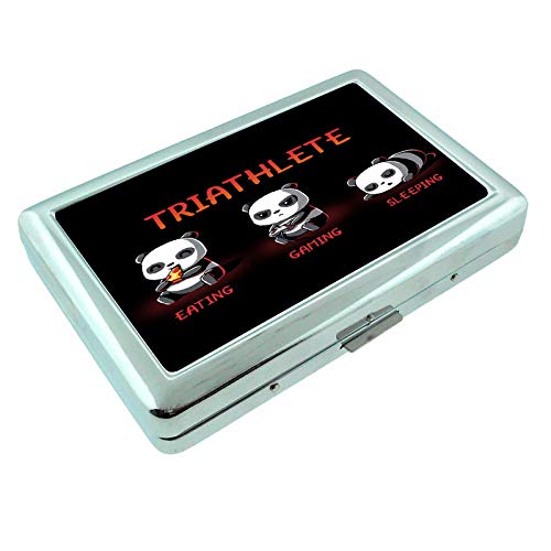 Panda Triathlete EM1 Slim RFID Blocking Metal Wallet - Silver Cigarette Case & ID Holder (4