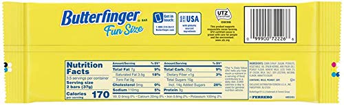 Butterfinger Fun Size Candy Bars - 7 Pack for Easter Baskets & Snacking