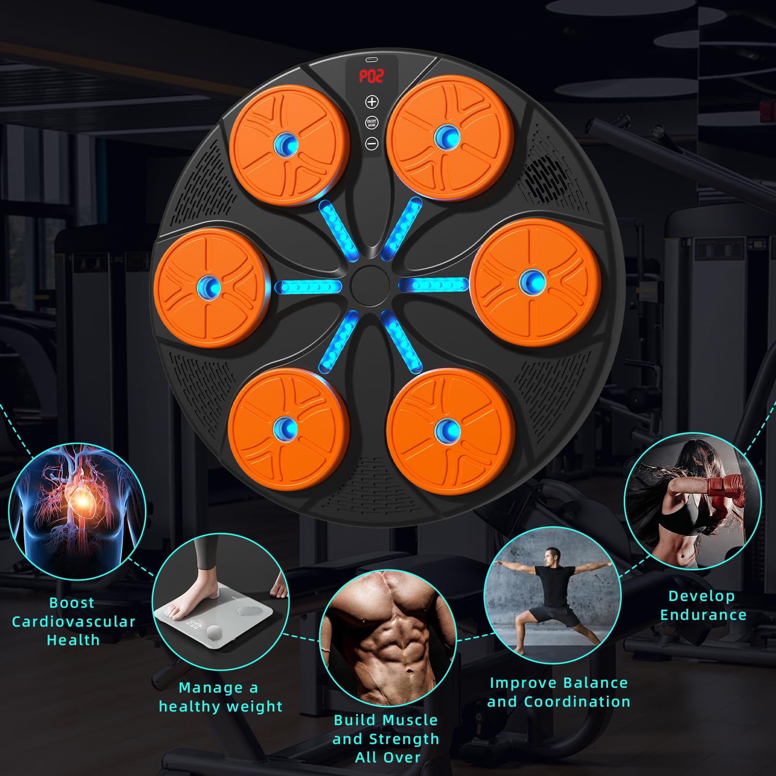 Smart Bluetooth Music Boxing Machine - Wall Mounted Punching Bag for Adults & Kids | Home Gym, Office & Boxing Training Equipment - Perfect for Fitness, Stress Relief & Fun Workouts