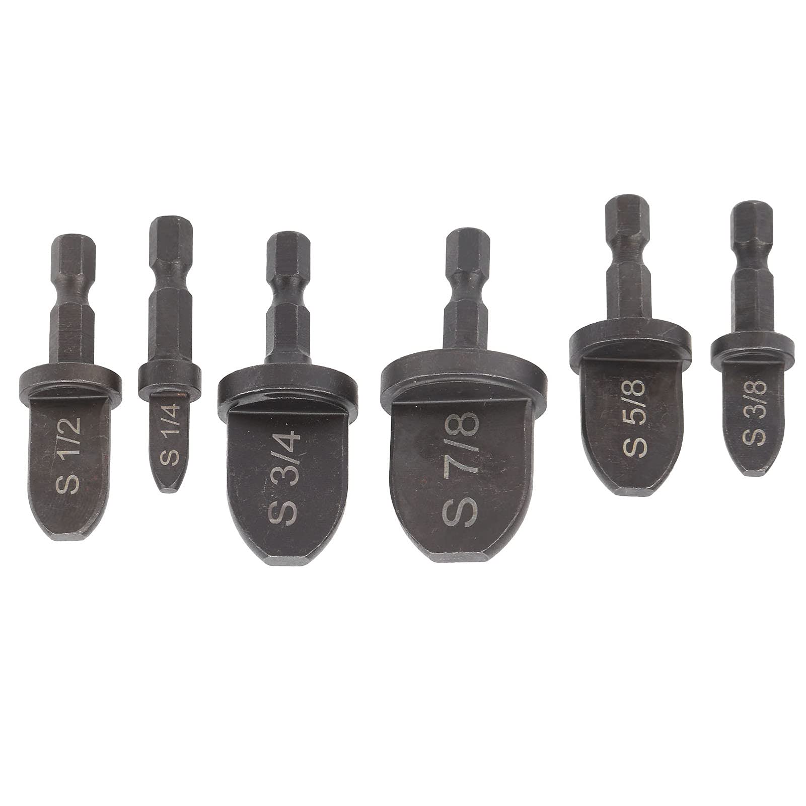 6Pcs Tube Expander Set - Bearing Steel Hex Handle Swaging Tools for AC Copper Pipes (1/4