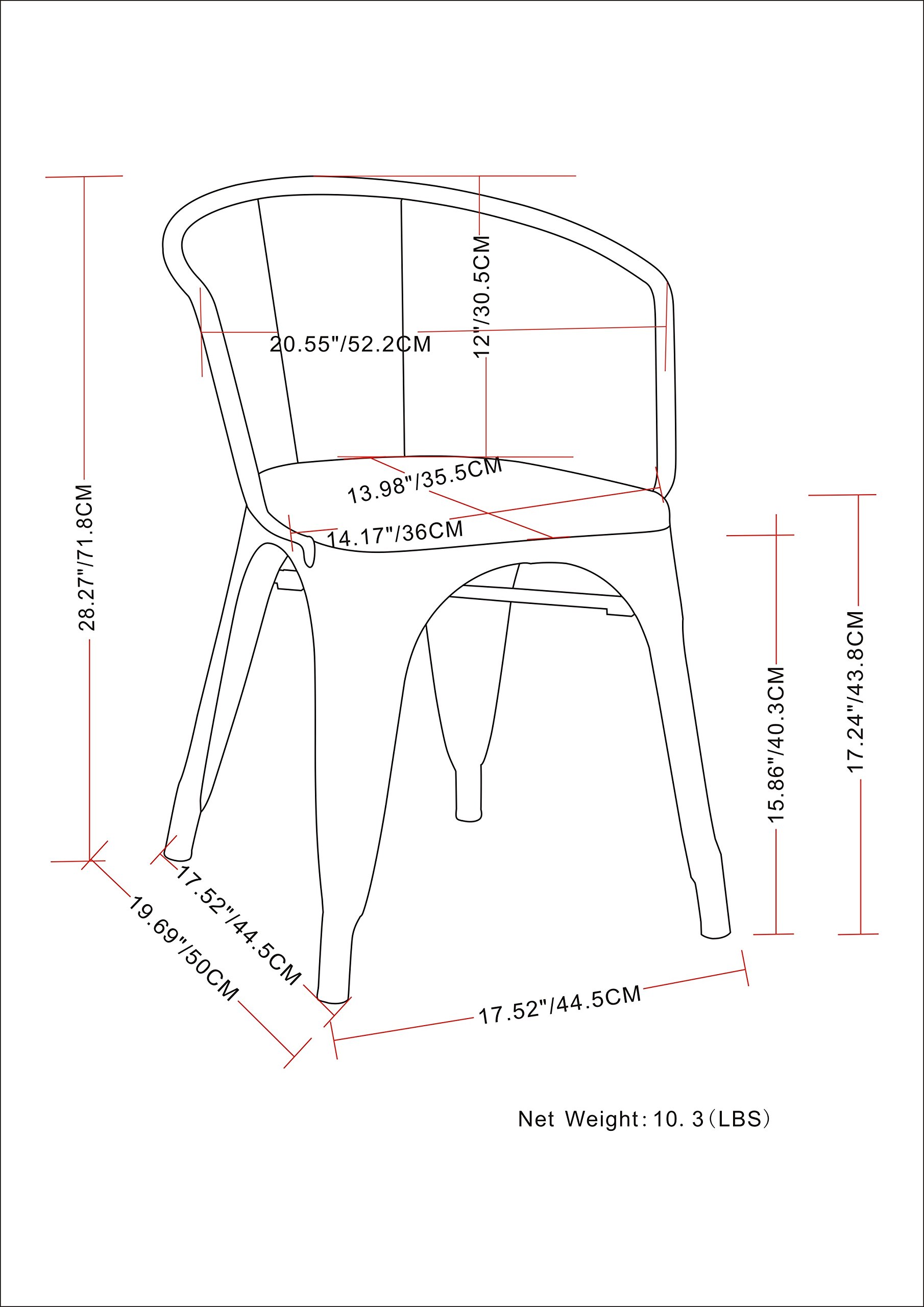 SIMPLIHOME Larkin 2-Piece Industrial Dining Chair Set - Distressed Black & Silver Metal Kitchen Chairs, 20.1