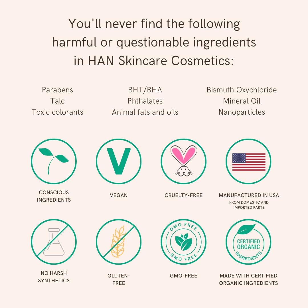 HAN Skincare Cosmetics Vegan & Cruelty-Free Bronzer - Natural Sun-Kissed Glow Makeup for Face & Body | Perfect for Beach Vacations, Summer Looks & Everyday Contouring