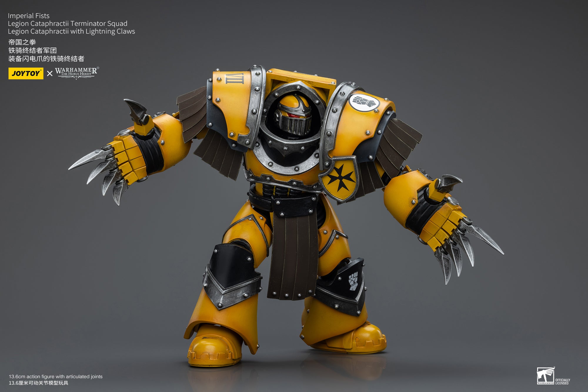 1/18 Scale JOYTOY Warhammer The Horus Heresy Imperial Fists Legion Cataphractii Terminator Squad Action Figures - Perfect for Collectors, Wargaming & Display