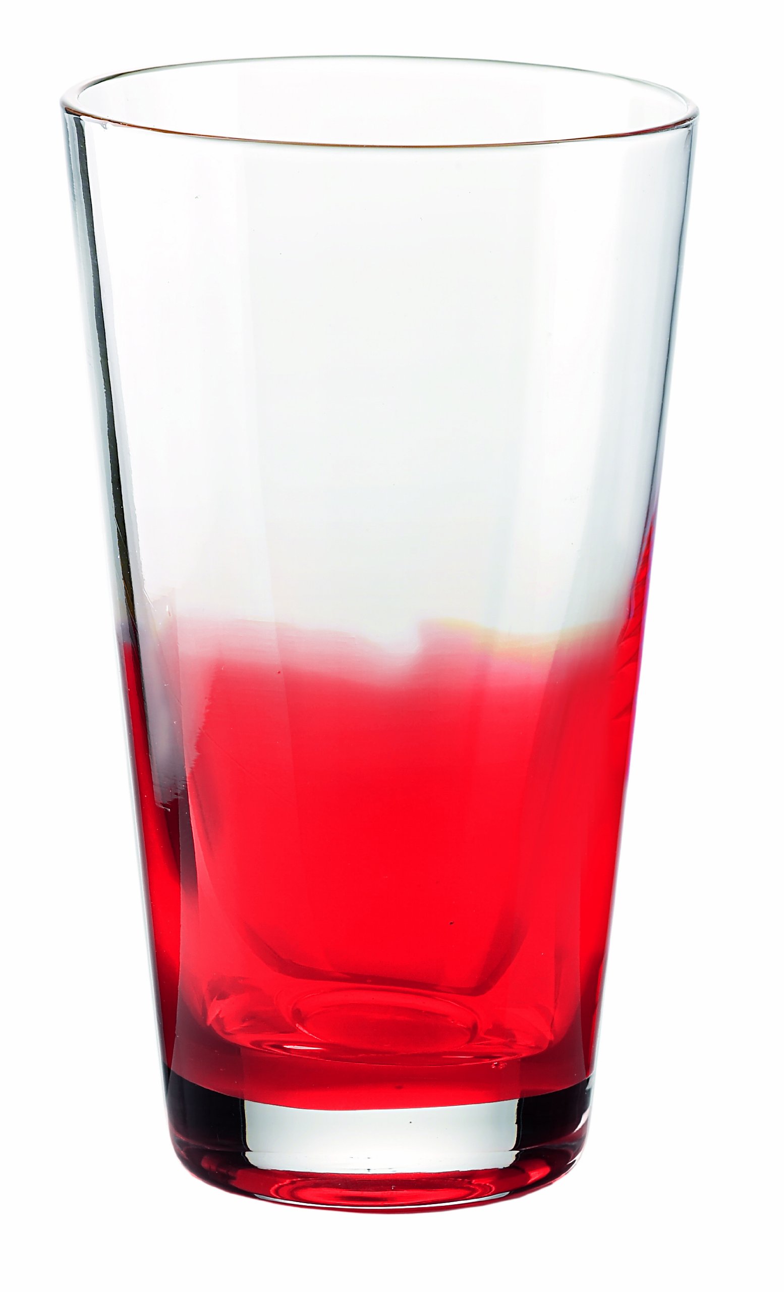 Guzzini Mirage Red Two-Tone Drinking Glass - Elegant Stemware for Wine, Cocktails & Water - Perfect for Dinner Parties, Weddings & Home Decor