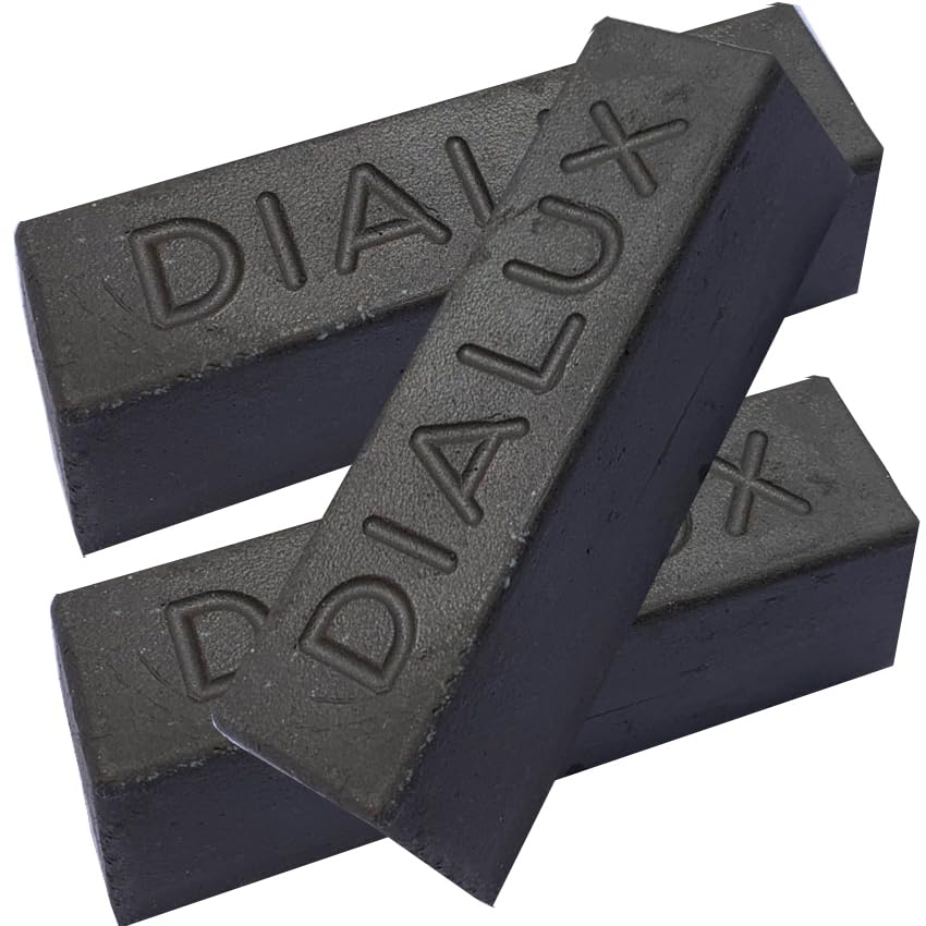Dialux Orange Vornex Pre-Polish Tripoli Cutting Compound for Metals - 3 Bars Set for Jewelry, Metal Polishing & Restoration - Perfect for Buffing Wheels & Bench Grinders
