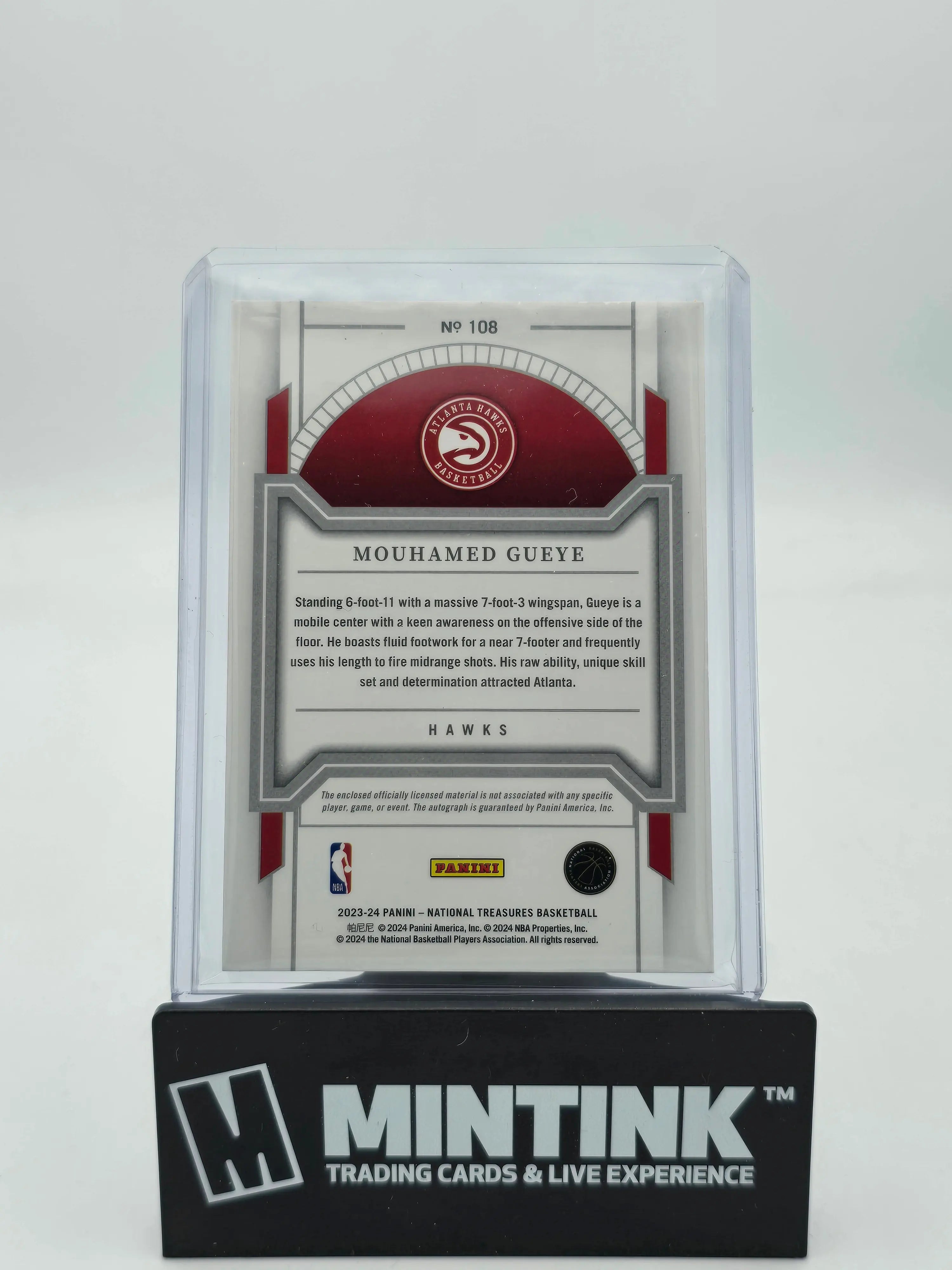 2023-24 Panini National Treasures Basketball Mohamed Gueye Rookie Card Bronze Jumbo Relic Autograph /49 - Perfect for NBA Collectors and Memorabilia Enthusiasts