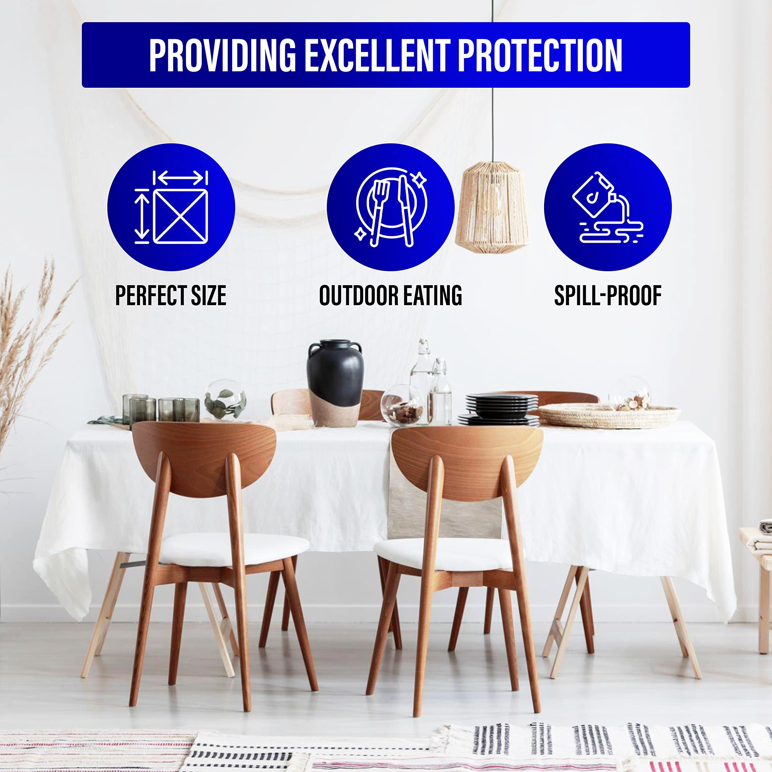 NORZEE 16-Pack Premium Red Plastic Tablecloth, 54