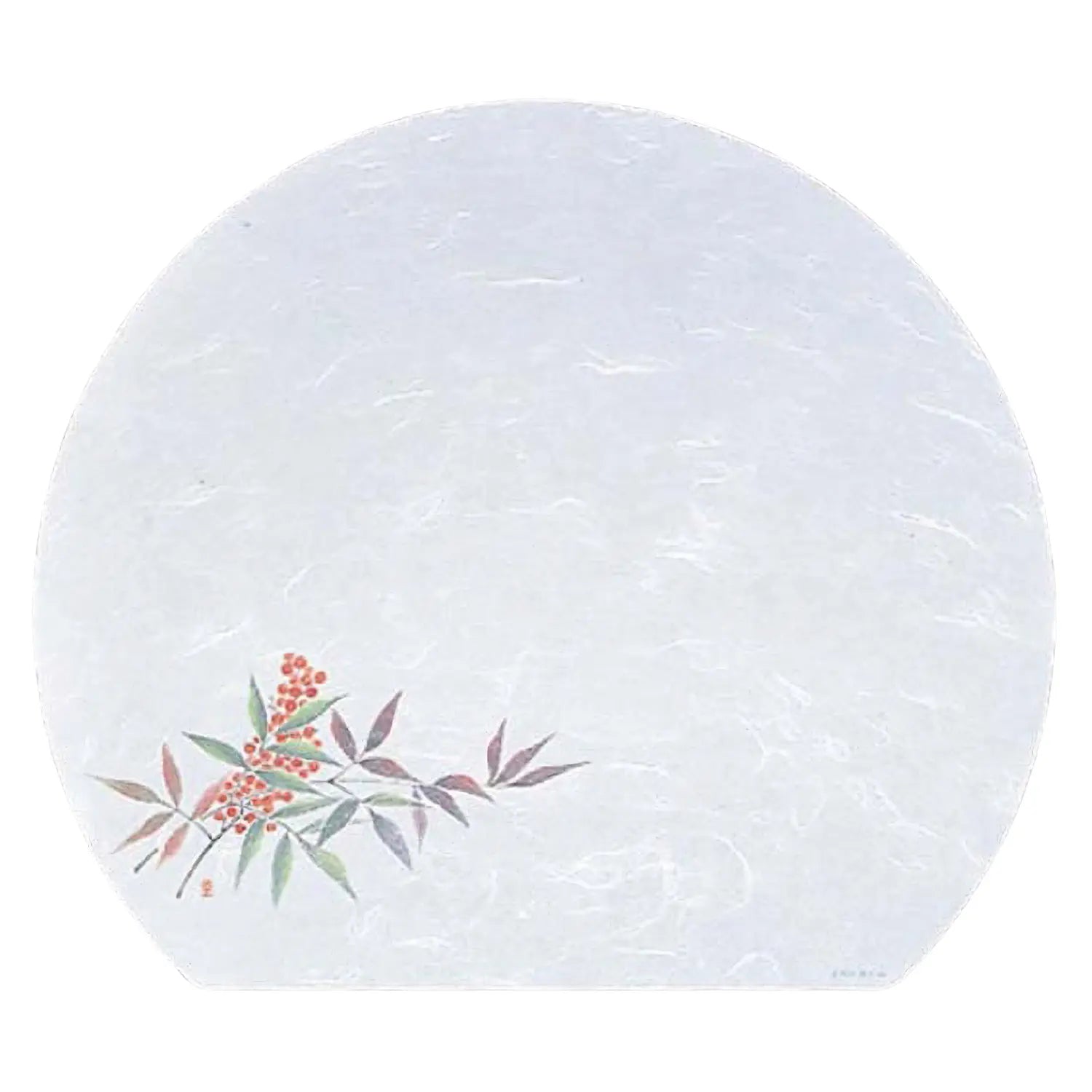 Artec Washi Paper Half Moon Placemat - Japanese Nandina Design - Set of 100 - Eco-Friendly Table Decor for Dining, Parties & Home Styling