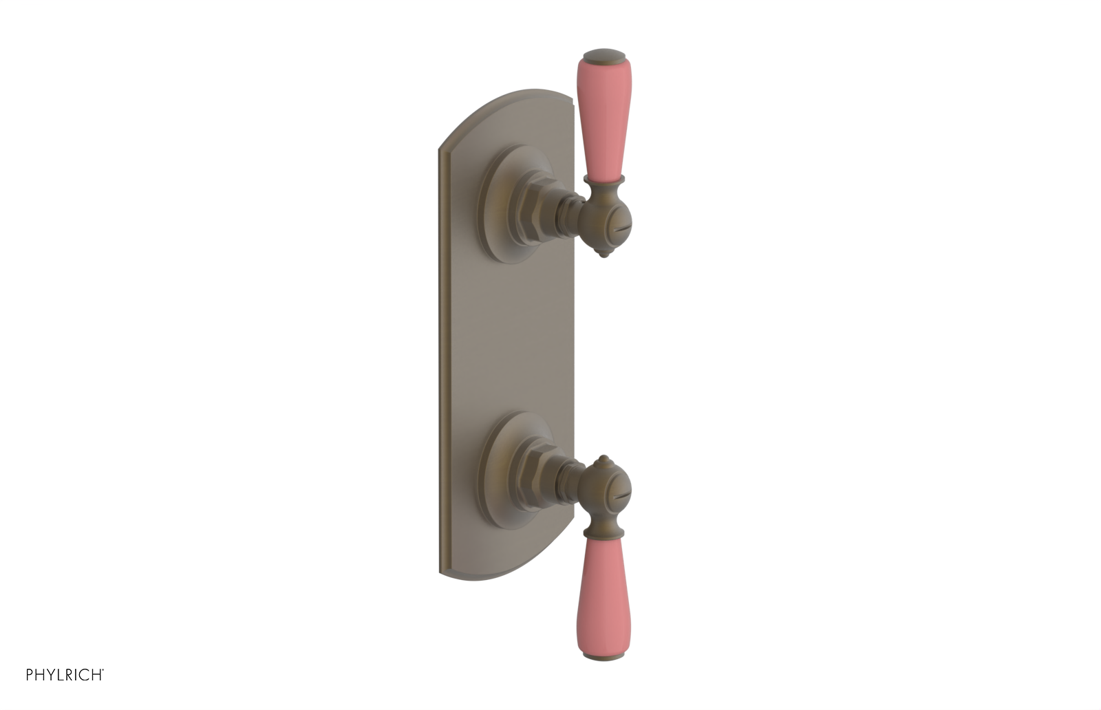 Jamestown Thermostatic Shower Valve with Volume Control & Diverter - Pink Accent Bathroom Fixture for Modern Home Renovation