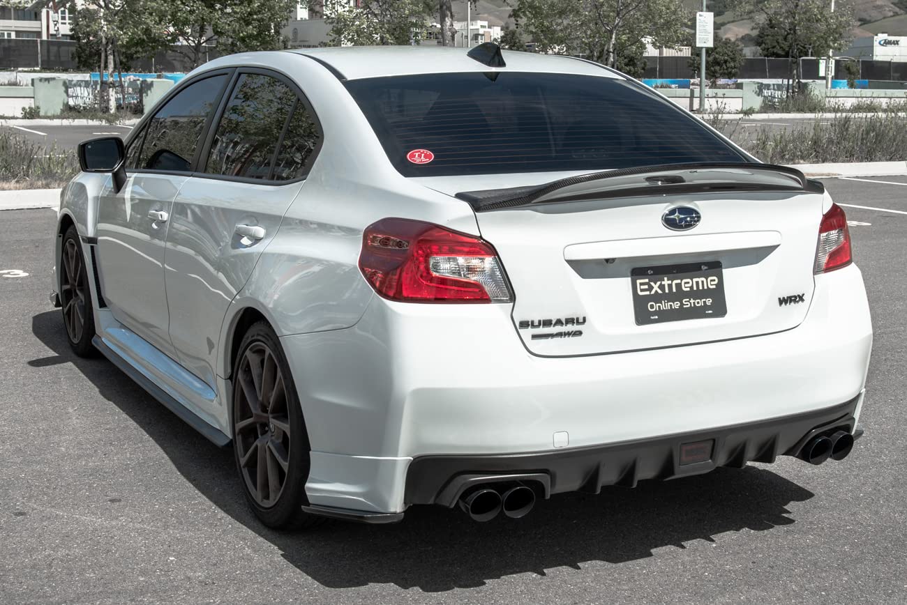 HighKick Duckbill Style Carbon Fiber Rear Trunk Spoiler for 2015-2021 Subaru WRX STI - Perfect Fit Replacement & Performance Upgrade for Street Racing & Car Shows