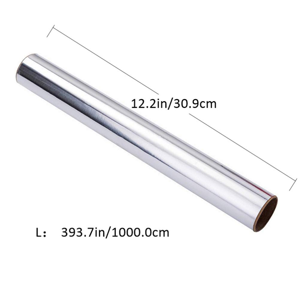 KESYOO 2 Rolls Heavy Duty Aluminum Foil for BBQ, Cooking & Food Storage - Reversible Barbecue Wrapping Paper, Oven Safe Tin Foil for Grilling, Baking & Car Accessories - Perfect for Outdoor Picnics, Camping & Kitchen Use