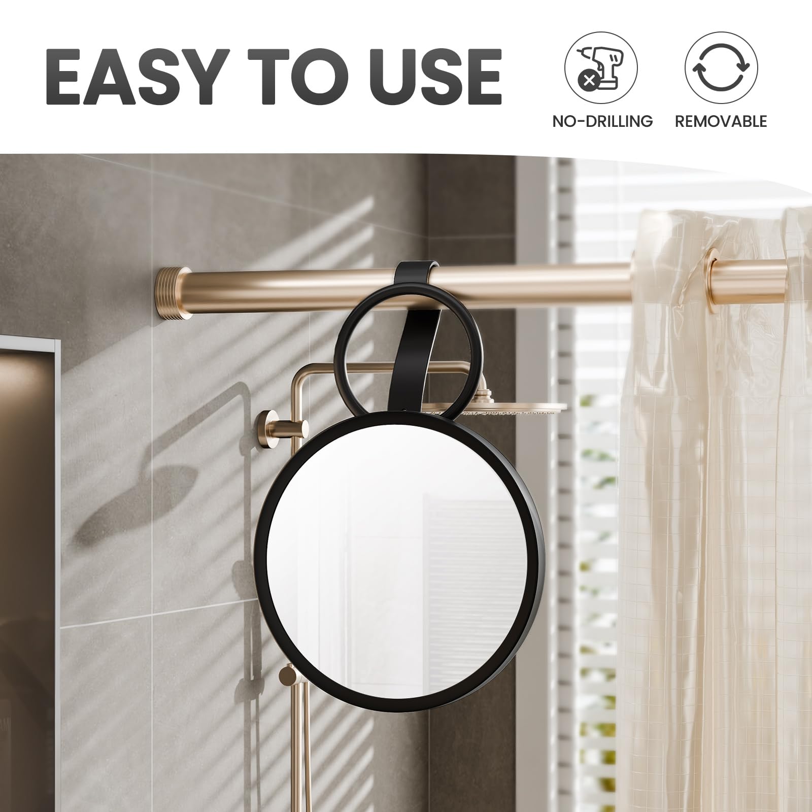 Fogless Shower Mirror for Shaving - Travel & Bathroom Accessories for Men & Women