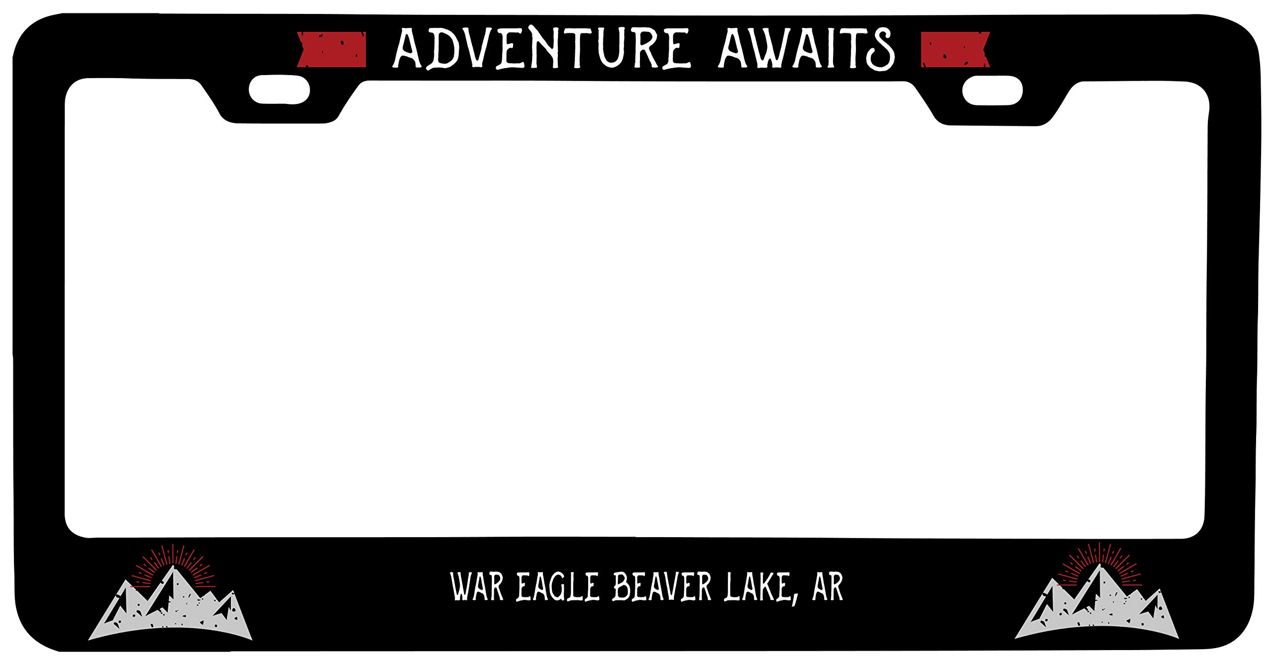 War Eagle Beaver Lake Arkansas Vanity Metal License Plate Frame - Personalized Car Accessories for Tailgating, Boating & Outdoor Enthusiasts