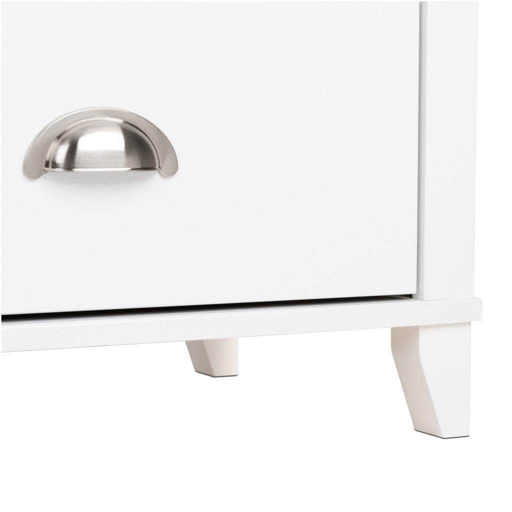 Yaletown White 4-Drawer Chest Dresser - Modern Bedroom Storage Furniture for Clothes, Bedding & Accessories | Perfect for Home, Apartment & Dorm Organization