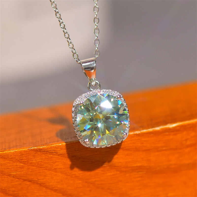 5 Carat Moissanite 925 Sterling Silver Pendant Necklace for Women - Dainty Elegant Jewelry Gift for Anniversary, Valentine's Day & Special Occasions