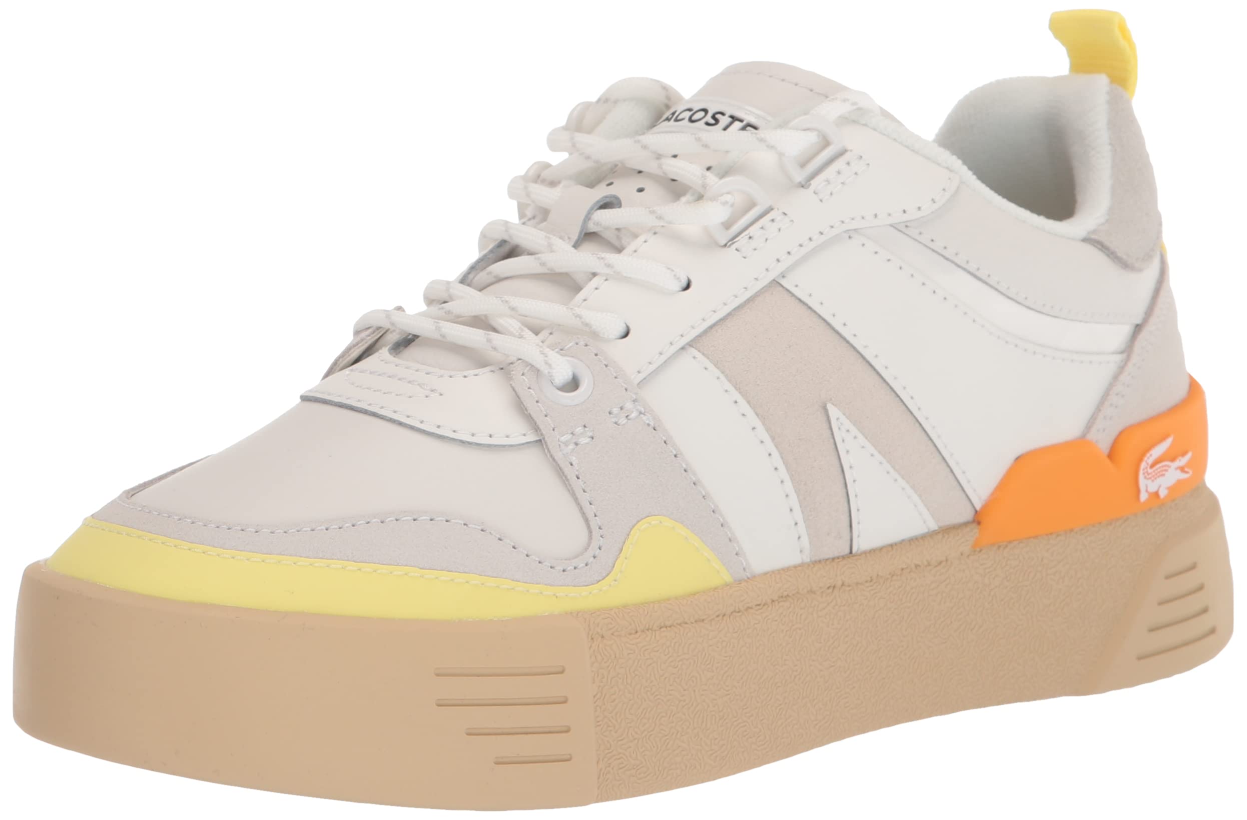 Lacoste Women's L002 Leather Sneakers - Comfortable & Stylish White Casual Shoes for Women | Perfect for Walking, Work & Everyday Wear