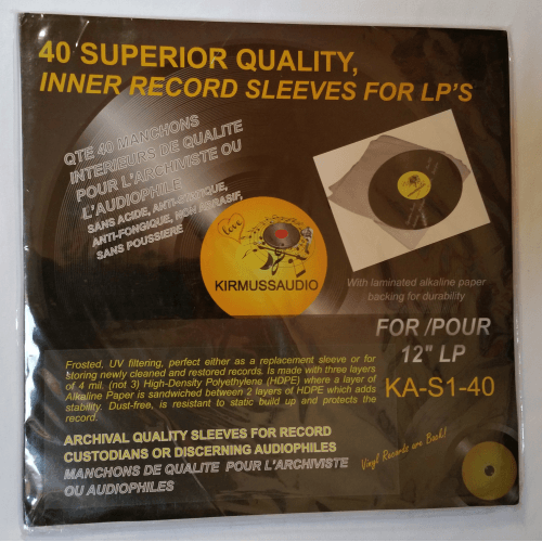 Kirmuss Audio 12-Inch Anti-Static Vinyl Record Sleeves - Premium Archival Protection for LP Records - Perfect for DJs, Collectors & Music Enthusiasts