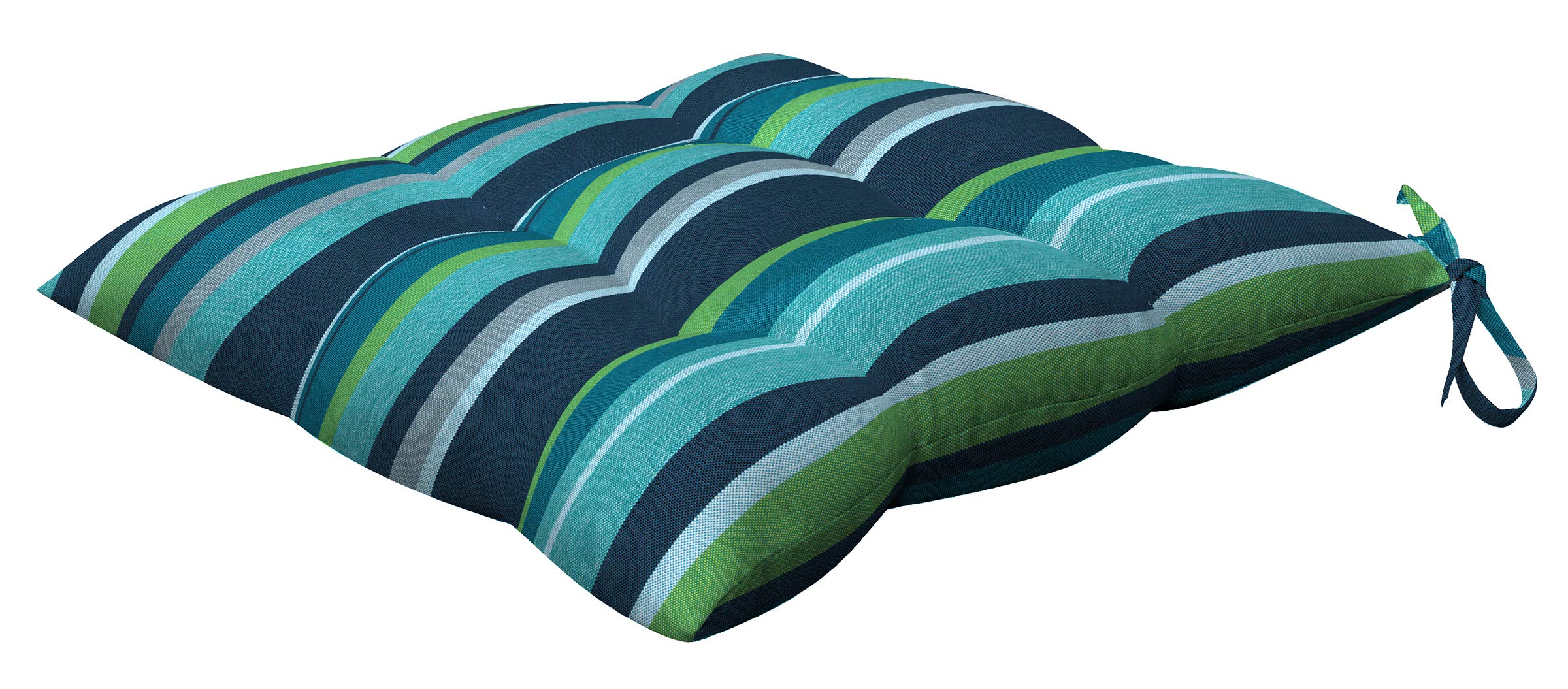 Honeycomb Pattern Indoor Outdoor Square Tufted Seat Cushion - 2 Pack Weatherproof Patio Cushions with Recycled Polyester Fill (17x17x4 Inch) - Perfect for Poolside, Garden Furniture, and Outdoor Lounging