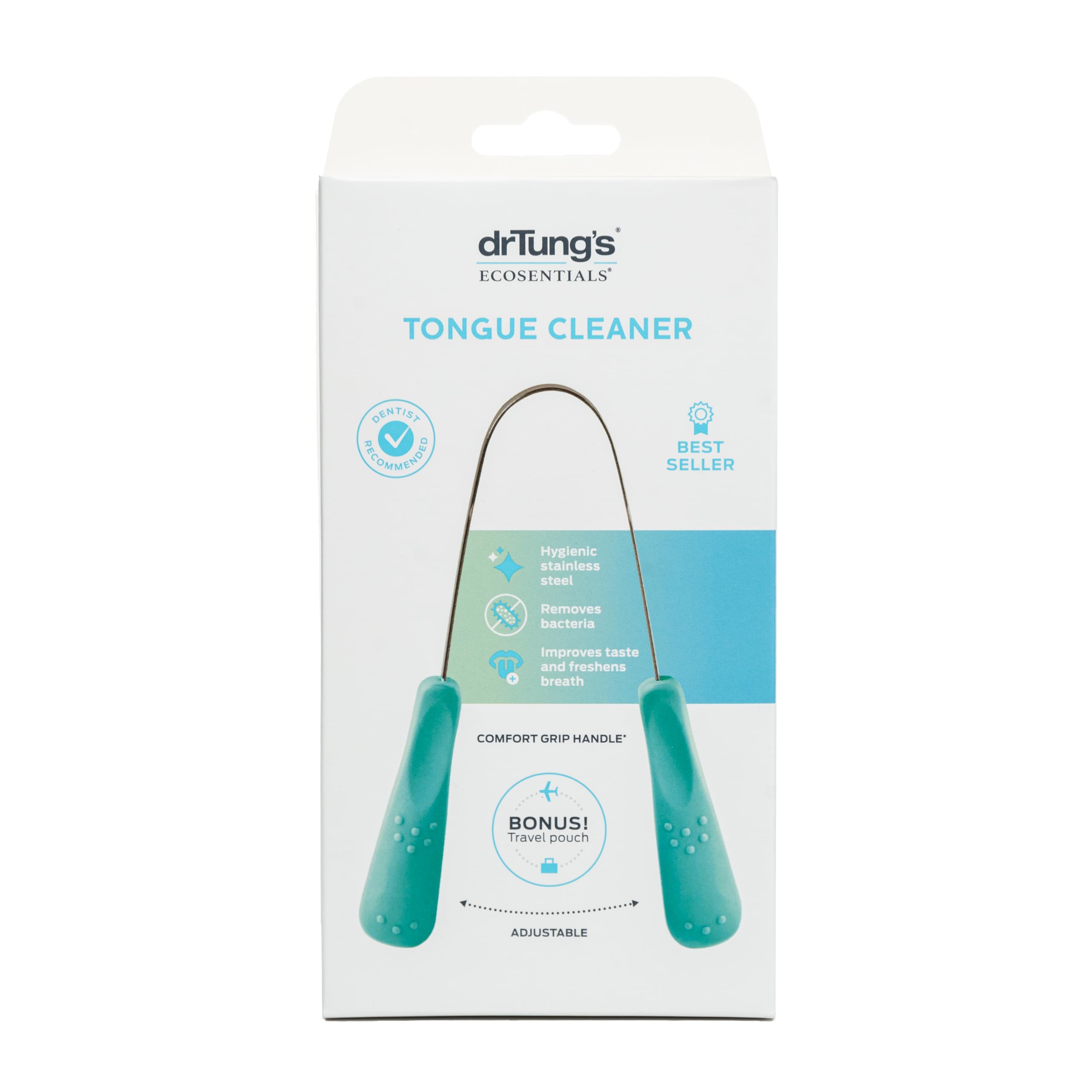 Dr. Tung's Stainless Steel Tongue Cleaner - Pack of 4 | Fresh Breath Oral Hygiene Tool for Daily Use | Perfect for Travel, Home & Gym