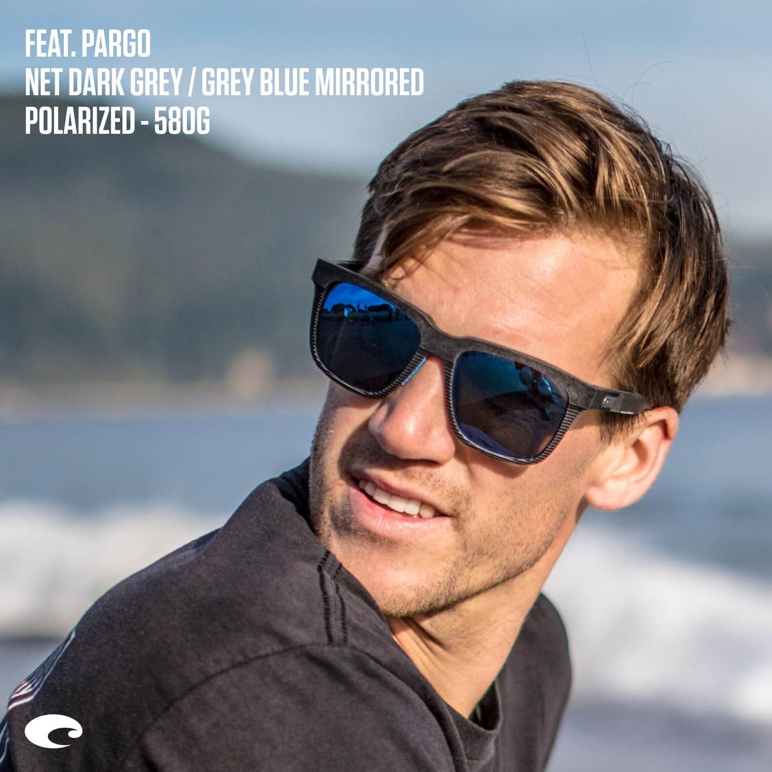 Costa Del Mar Men's Pargo Aviator Sunglasses - Polarized UV Protection - Stylish & Durable for Outdoor Activities, Fishing, Driving & Beach