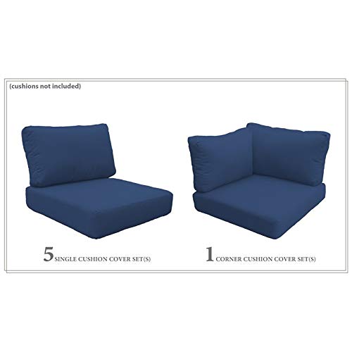 TK Classics Navy Cover Set for FLORENCE-09b Sofa - Replacement Slipcover (Cushions Not Included) | Perfect for Living Room Furniture Refresh & Home Decor Upgrade
