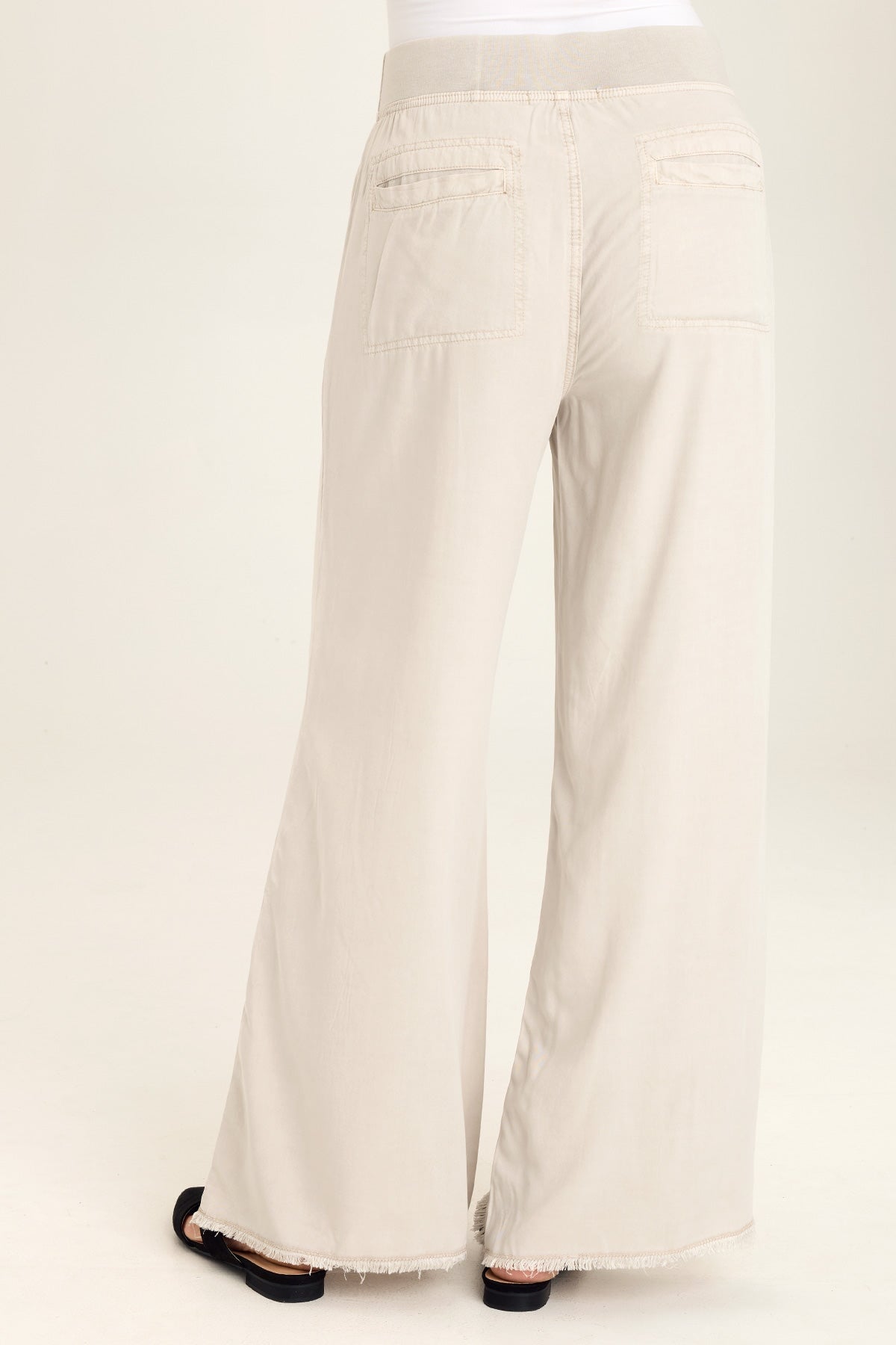 Women's High-Waisted Twill Beach Pants - Lightweight, Breathable & Quick-Dry for Summer Vacations, Travel & Casual Outings