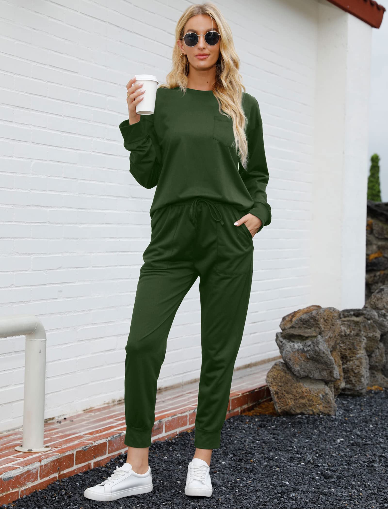 Bofell Women's 2-Piece Lounge Set - Soft Travel Outfits & Trendy Sweatsuits, Comfy Pajama Set for Home, Vacation & Casual Wear 2024