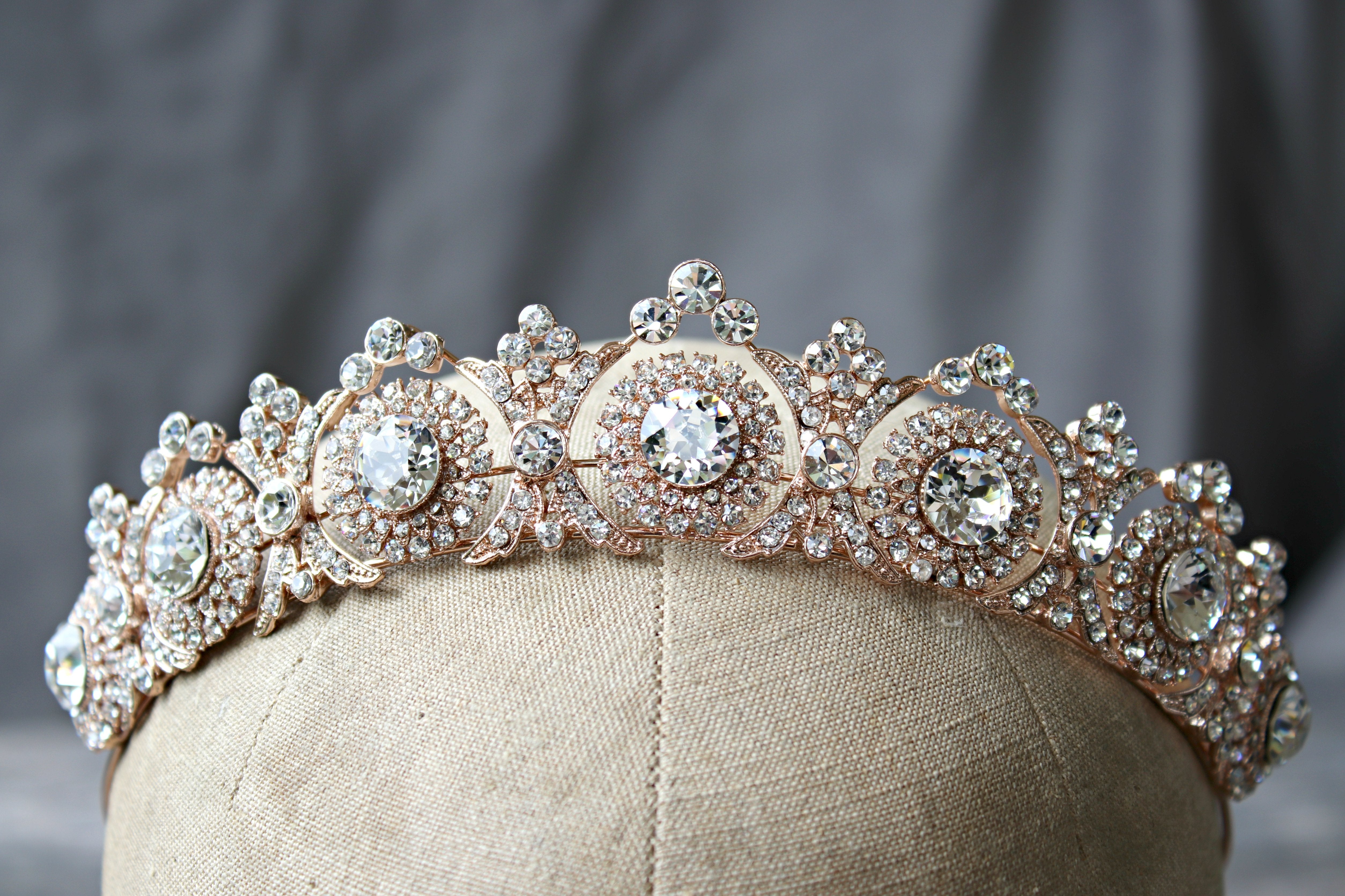 NOBLESSE Swarovski Crystal Wedding Tiara - Elegant Bridal Headpiece for Bride, Princess Style Hair Accessories | Perfect for Weddings, Prom, Pageants & Special Occasions