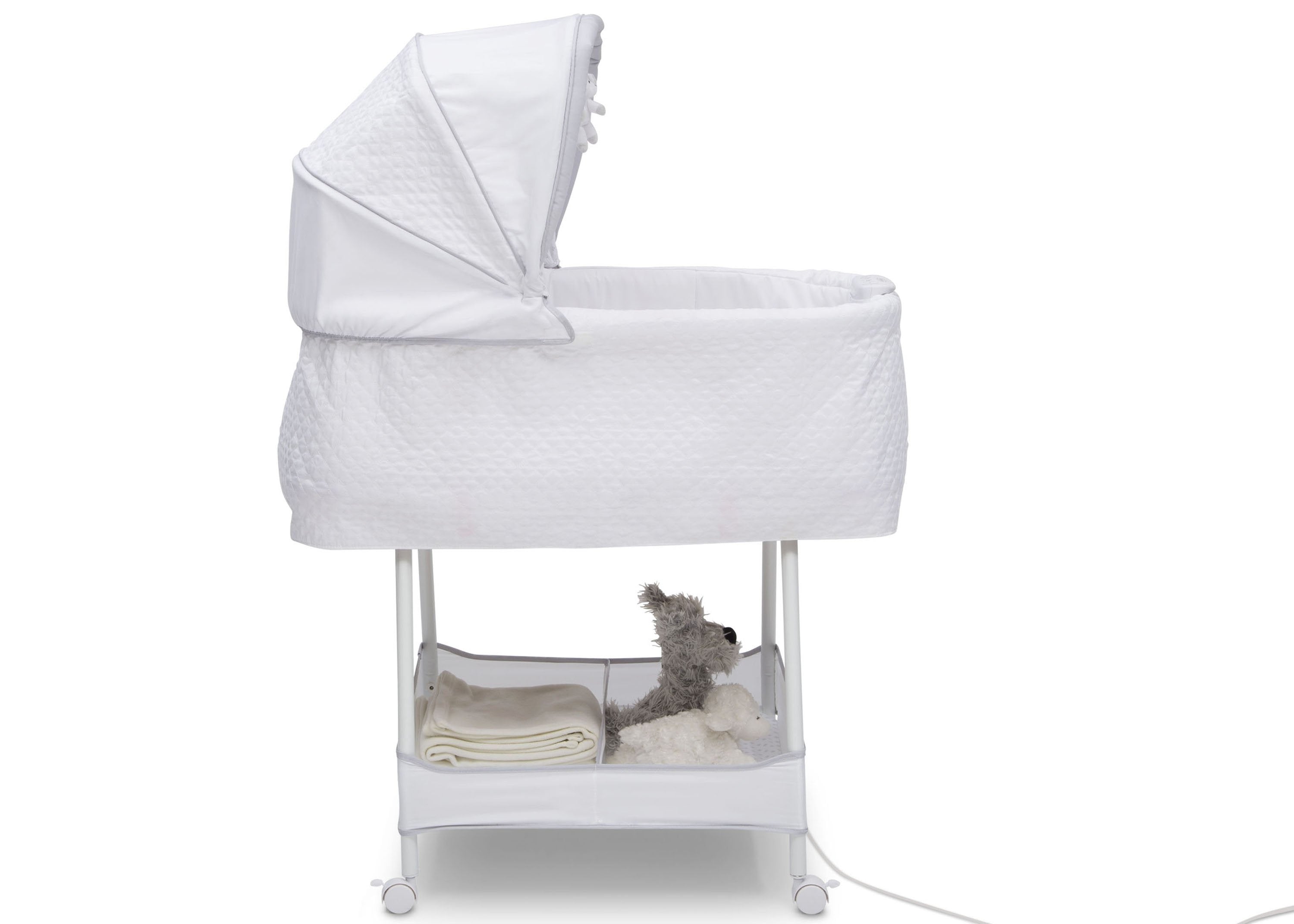 Silent Auto Gliding Elite Bassinet for Newborns - Ultra Quiet Baby Crib with Smooth Motion Technology | Perfect for Nursery, Bedroom & Travel