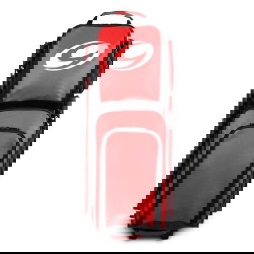 Genesis Carbon 3 Ball Roller Golf Bag - Red & Black Stand Bag with Dual Straps | Perfect for Golfers, Driving Range Practice & Tournament Play