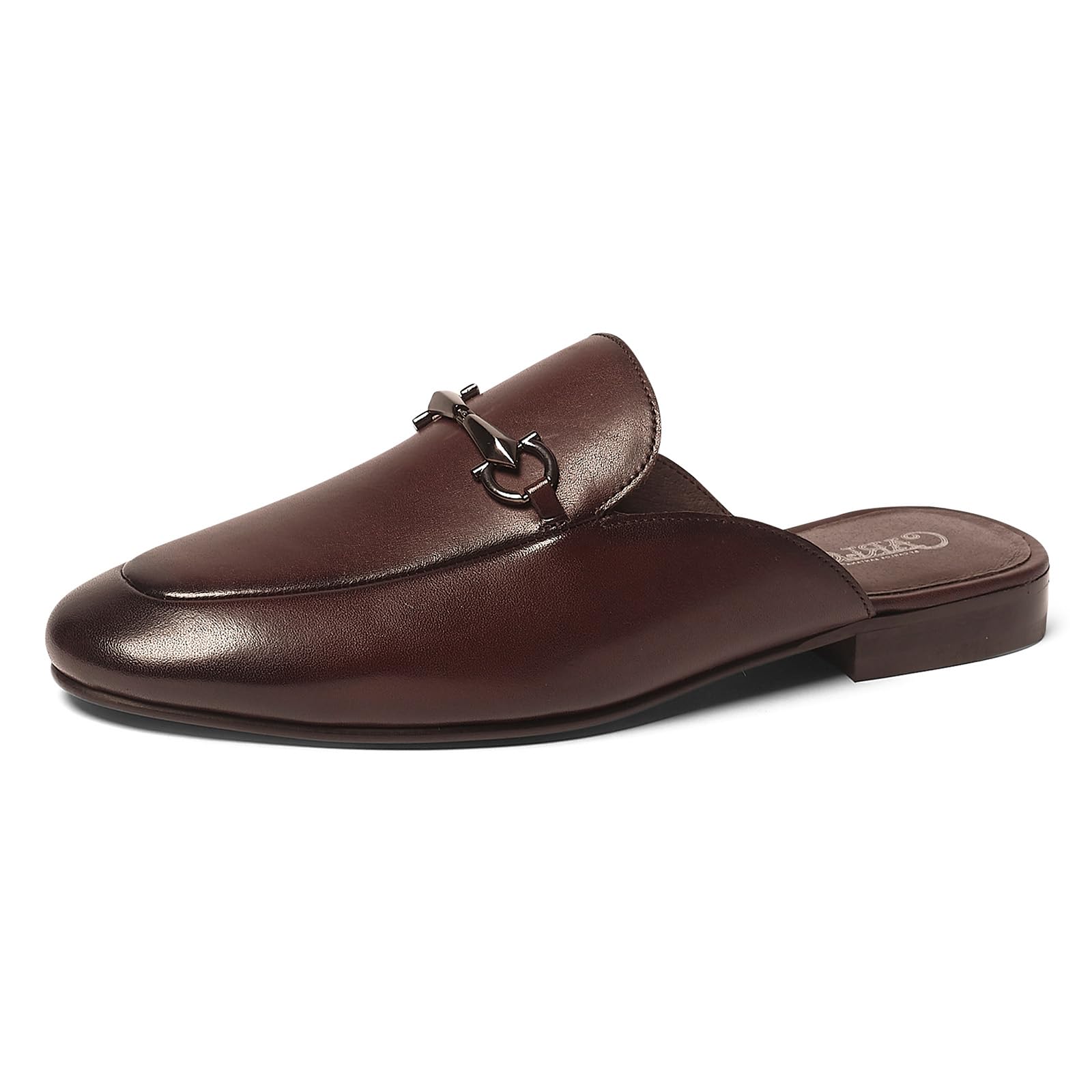 Carlos Santana Apollo Bit Slides for Men - Comfortable Leather Lining & Padded Footbed - Durable Rubber Outsole - Easy Slip-On Sandals for Casual Wear, Beach, Poolside & Summer Relaxation