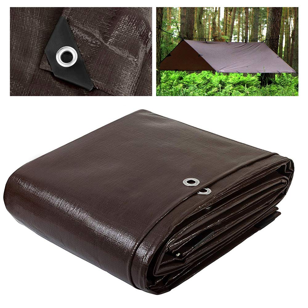 16 Mil 20x20FT Heavy Duty Waterproof Tarpaulin Cover - Reinforced Edges, UV & Rip Resistant - Multi-Purpose Tarp for Boat, RV, Canopy, Camping Tent, Shelter - Perfect for Outdoor Protection and Emergency Use