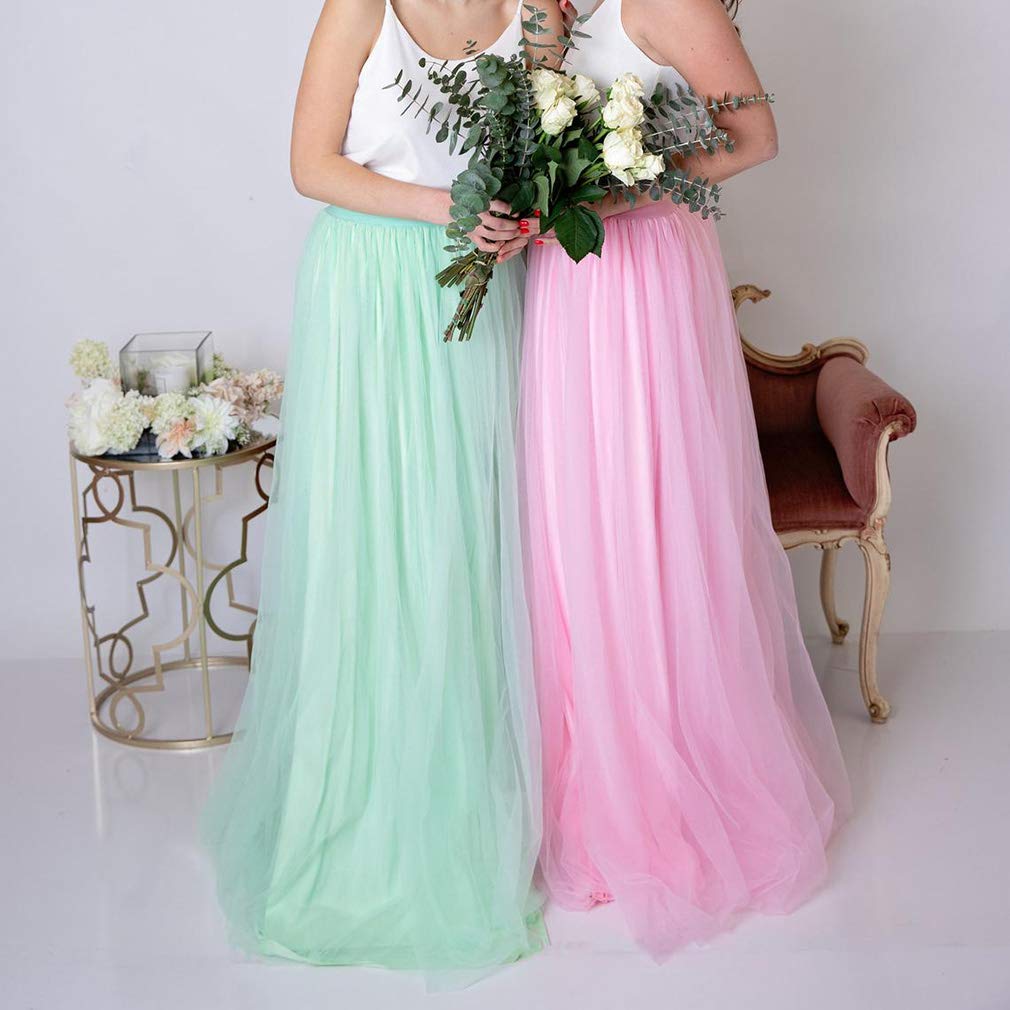 WDPL 3-Layer Soft Tulle Maxi Skirt for Women - Elegant Long Wedding & Bridal Skirt for Ceremony, Reception & Special Occasions