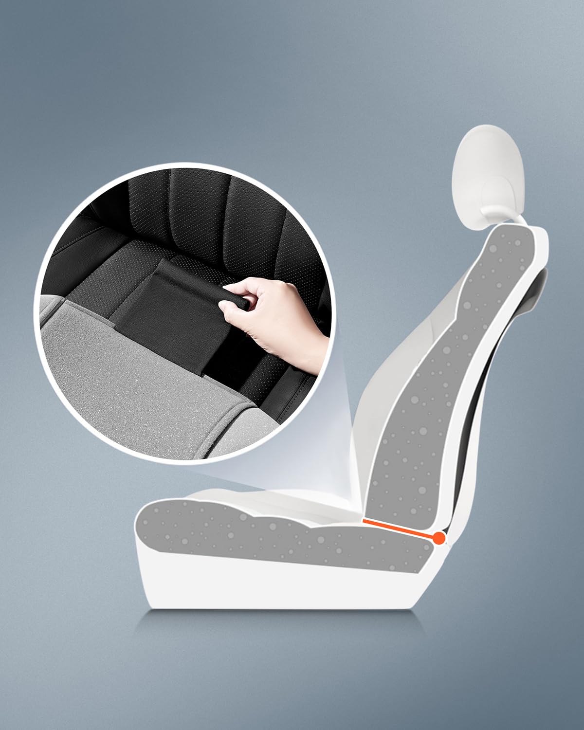 Premium Low Back Flax Car Seat Covers - Heavy Duty Breathable Front Seat Protectors with Airbag Compatibility (Not Seat Belt Compatible), Universal Fit for Most Cars, Trucks, SUVs & Vans - Black - Perfect for Commuting, Road Trips & Daily Driving Protection