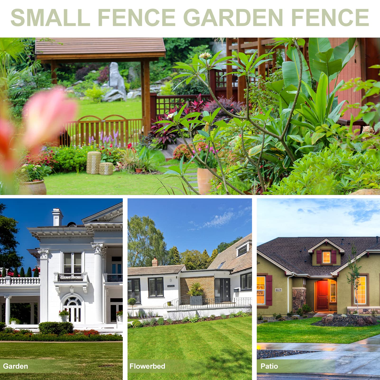 5-Pack Garden Fence Enclosure - Durable Crawl-Proof Barrier for Outdoor Gardens, Flower Beds & Pet Safety - Perfect for Landscaping & Backyard Protection