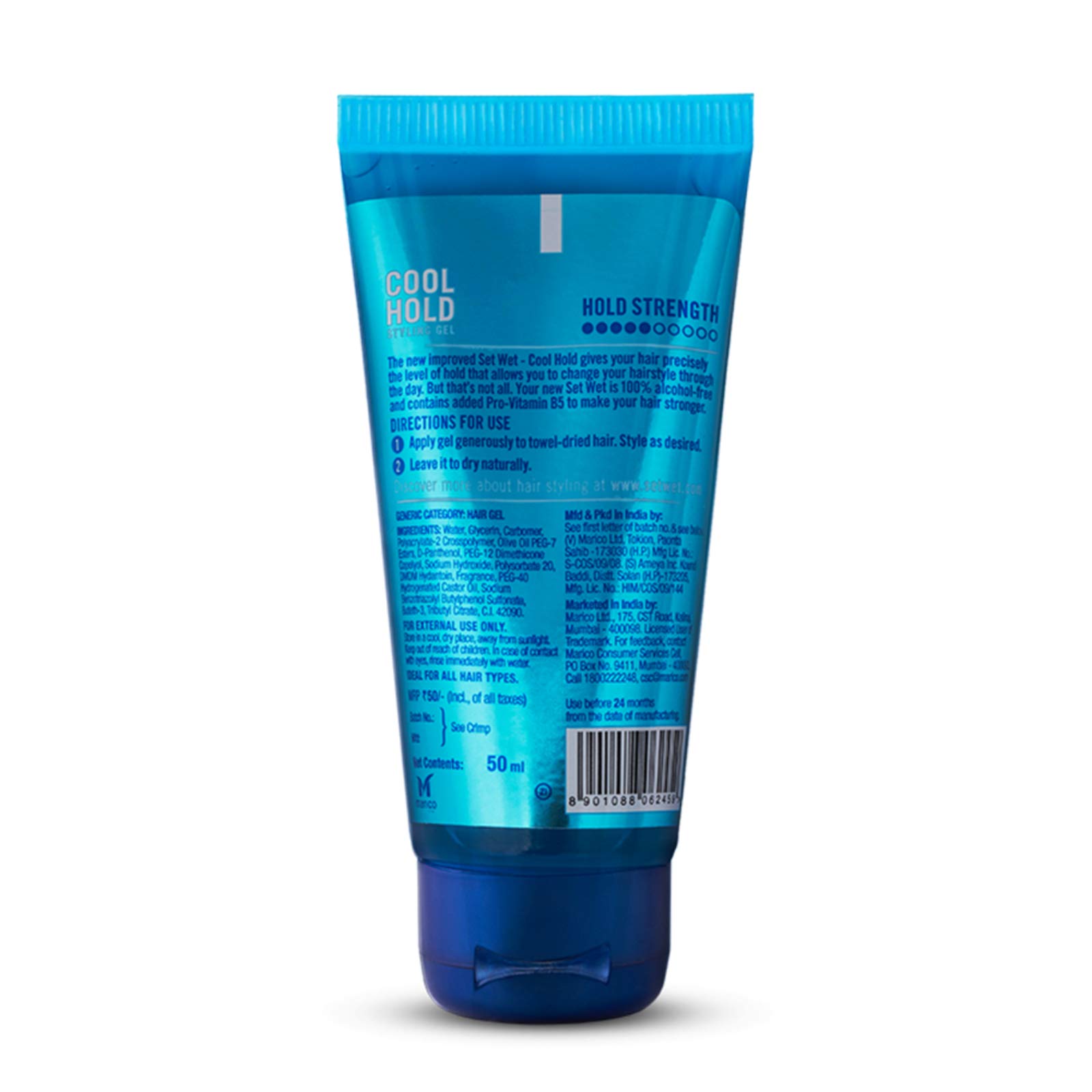 Set Wet Hair Gel Cool Hold & Wet Look Combo (50ml x 2) - Strong Hold Styling Gel for Men & Women - Perfect for Parties, Weddings & Everyday Hairstyling