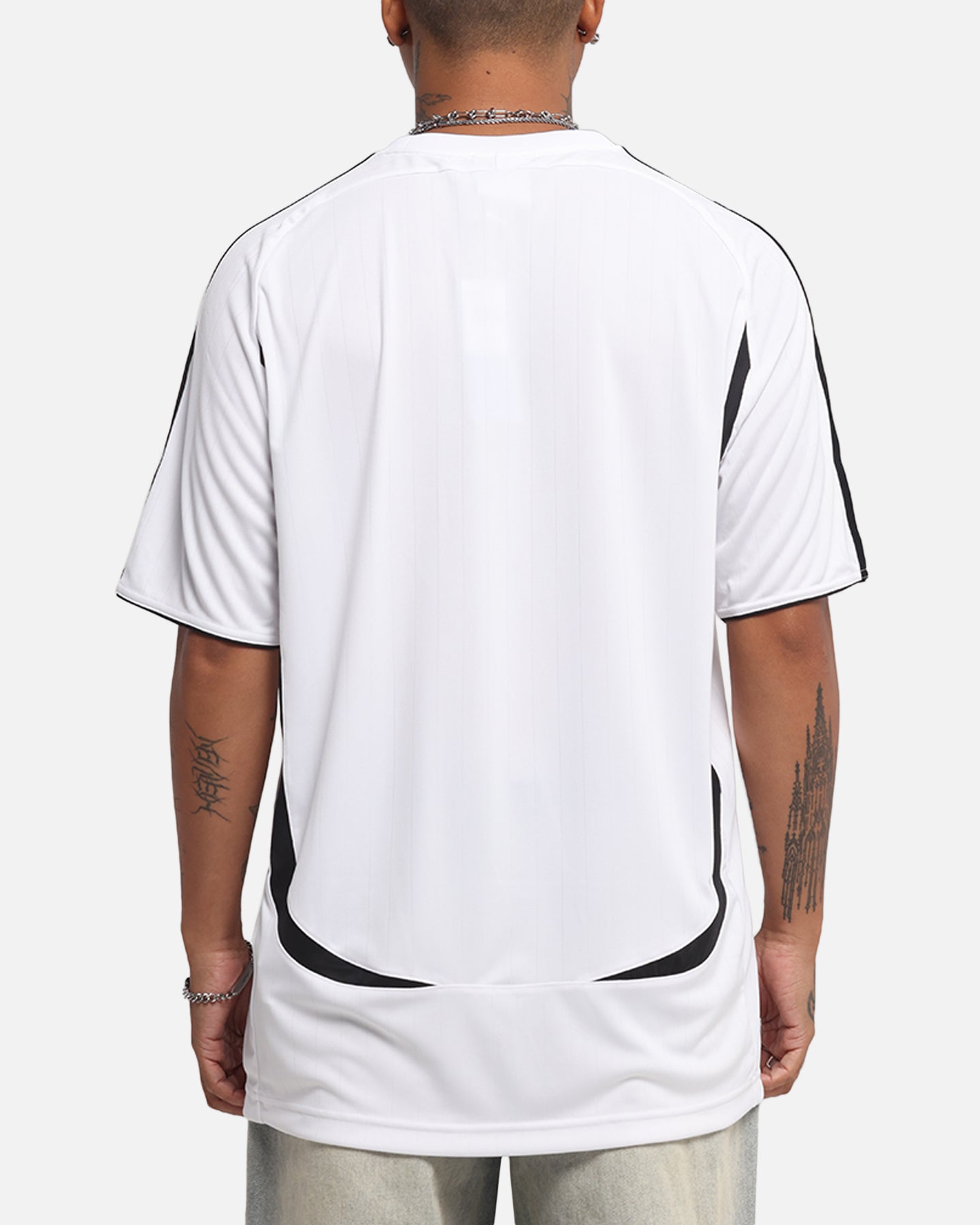 Adidas Adicolor Teamgeist T-Shirt for Men - White & Black Cotton Crew Neck Tee - Perfect for Gym, Sports & Casual Wear