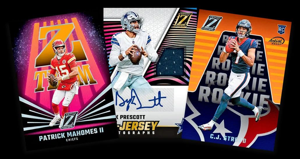 2023 Panini Zenith NFL Football HOBBY Box - 6 Cards per Box | Collectible Trading Cards for NFL Fans & Sports Memorabilia Enthusiasts | Perfect for Gifts, Display, and Trading