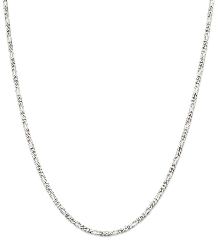 IceCarats 925 Sterling Silver 2.85mm Figaro Link Chain Anklet - Dainty Summer Beach Jewelry for Women, Perfect for Vacation, Pool Party & Boho Style Outfits