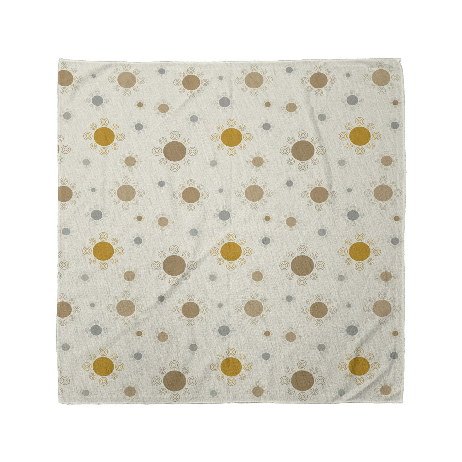 Ambesonne Abstract Bandana - Modern Earth Toned Circles Unisex Head & Neck Scarf for Men & Women - Perfect for Outdoor Activities, Music Festivals & Fashion Accessories
