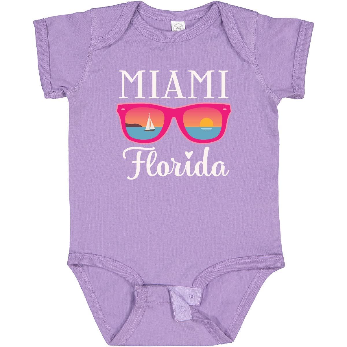 Inktastic Miami Florida Vacation Beach Trip Baby Bodysuit - Soft Cotton Infant Onesie for Beach Travel & Family Photos