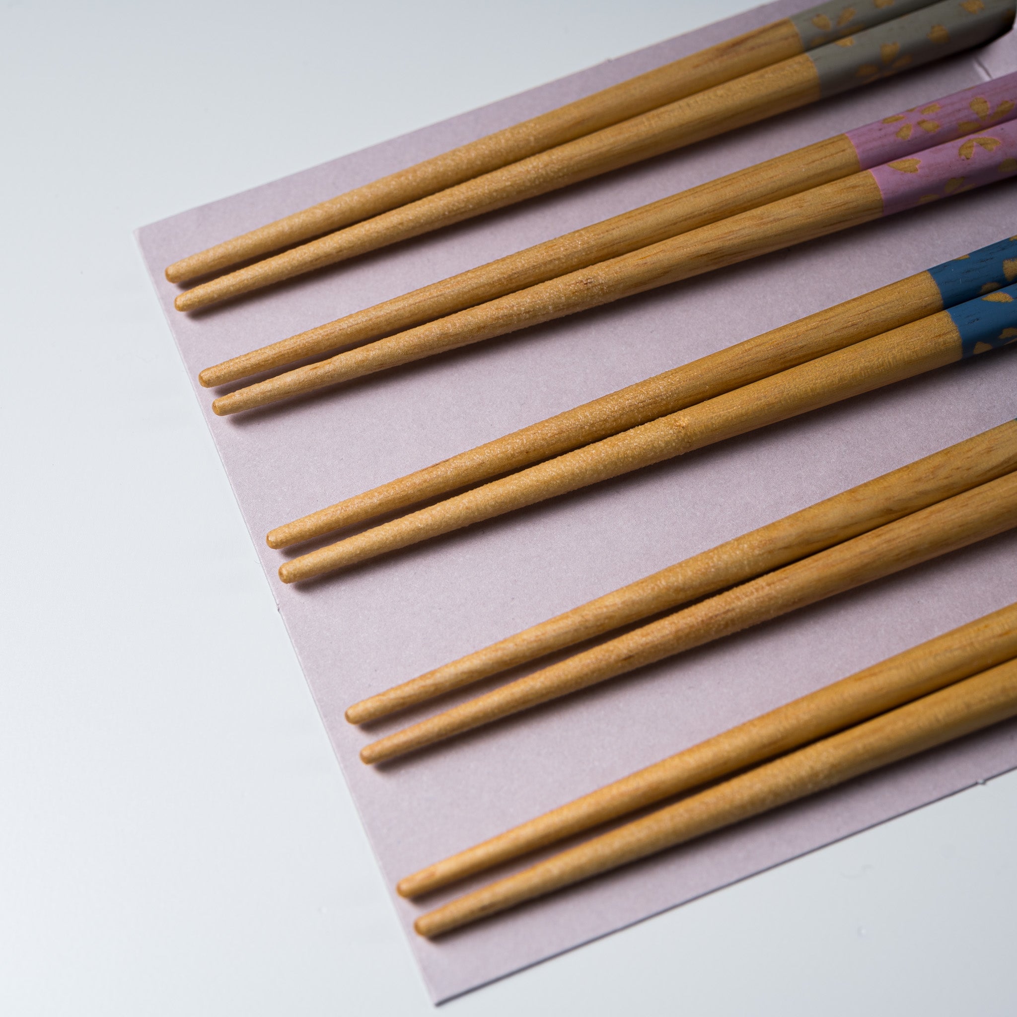 Premium Natural Wood Sakura-Themed Chopsticks Set of 5 - Japanese Cherry Blossom Design Dining Utensils for Sushi, Asian Cuisine & Home Decor