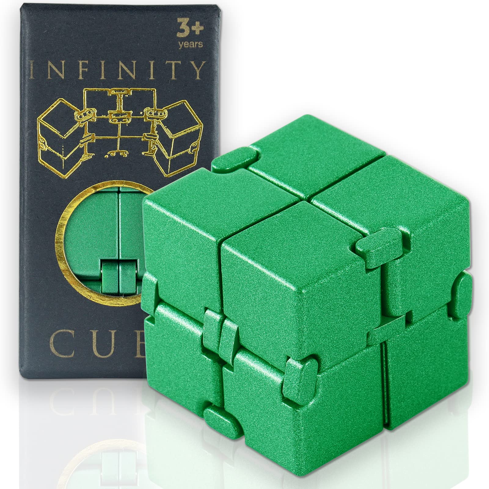 SMALL FISH Fidget Infinity Cube - Metal Sensory Fidget Toy for Stress & Anxiety Relief, ADHD & Autism Focus Aid - Endless Fidgeting for Adults & Kids - Perfect for Office, School & Travel