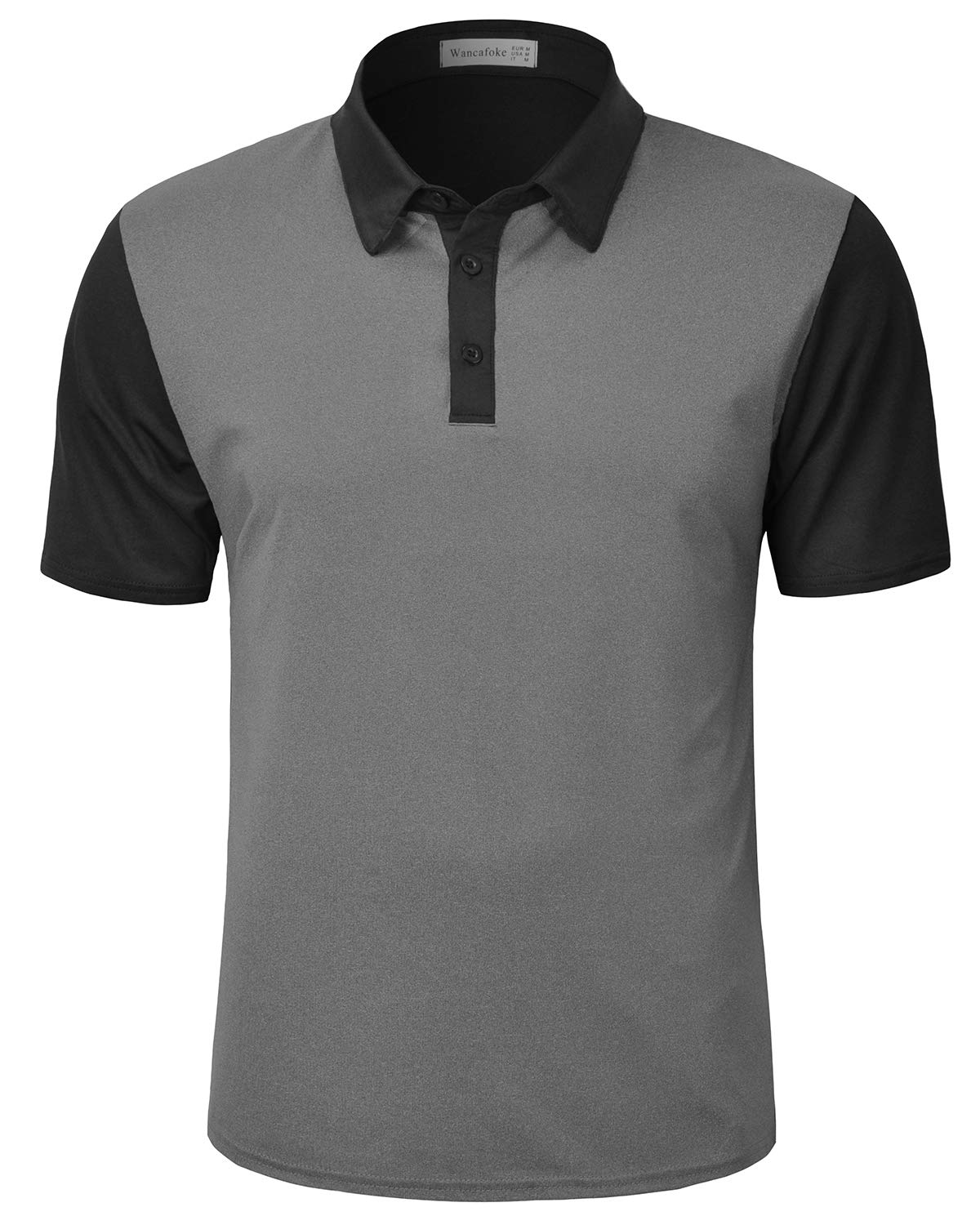 Wancafoke Men's Short Sleeve Polo Shirt - Moisture Wicking Golf Shirt with Collar - Breathable Performance T-Shirt for Casual Wear, Sports & Outdoor Activities