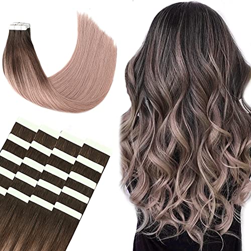 Dark Brown To Lavender Ombre